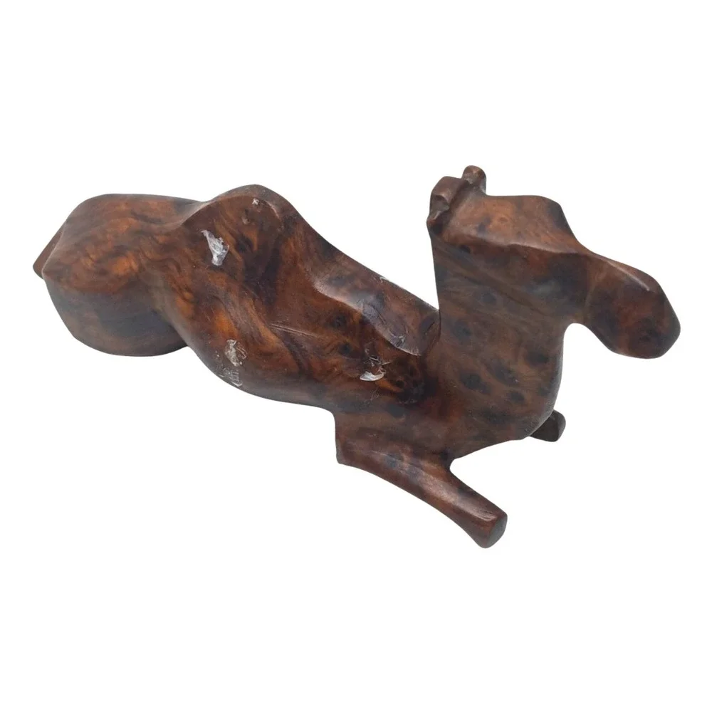 Hand‎ Carved Moroccan Thuya Wood Camel, Hand Carved Decor, Wood Art /5